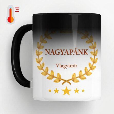 Személyre szabott, szöveggel ellátott hőérzékeny bögre – Nagyapánk
