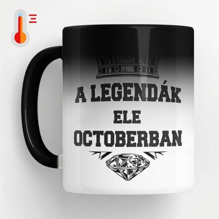 Személyre szabott, hőérzékeny bögre felirattal – A legendák itt születnek...