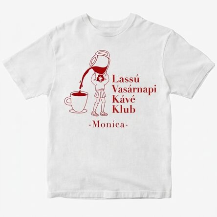 Személyre szabott, feliratos pamut póló – Coffee