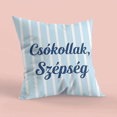 Személyre szabott, felirattal ellátott párna