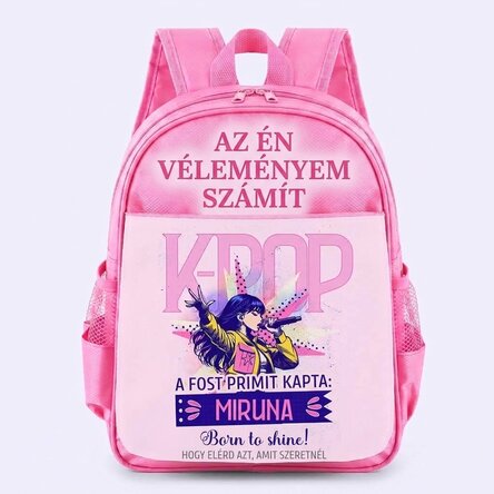 Személyre szabott iskolatáska felirattal – Kpop