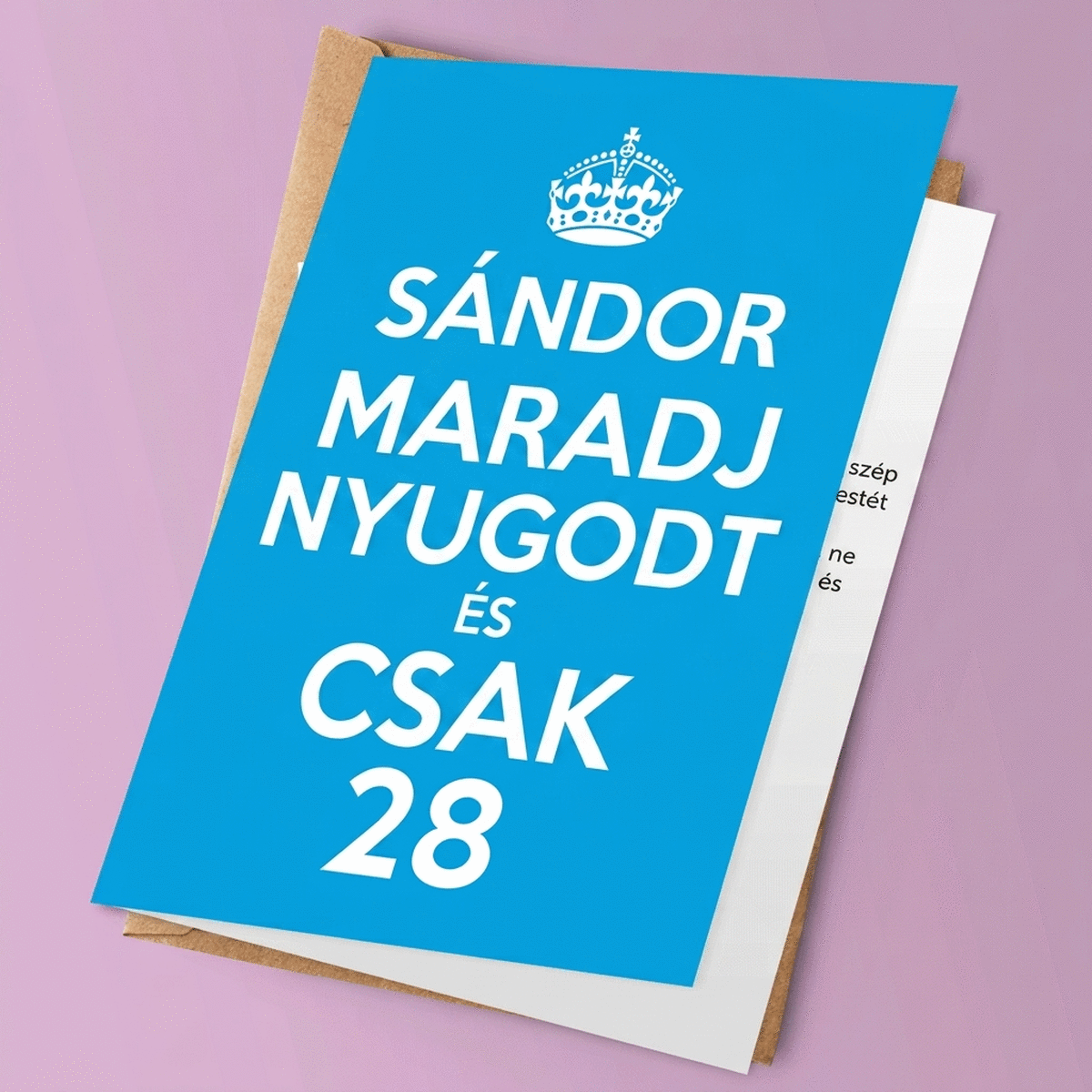 Személyre szabott üdvözlőkártya - KEEP CALM