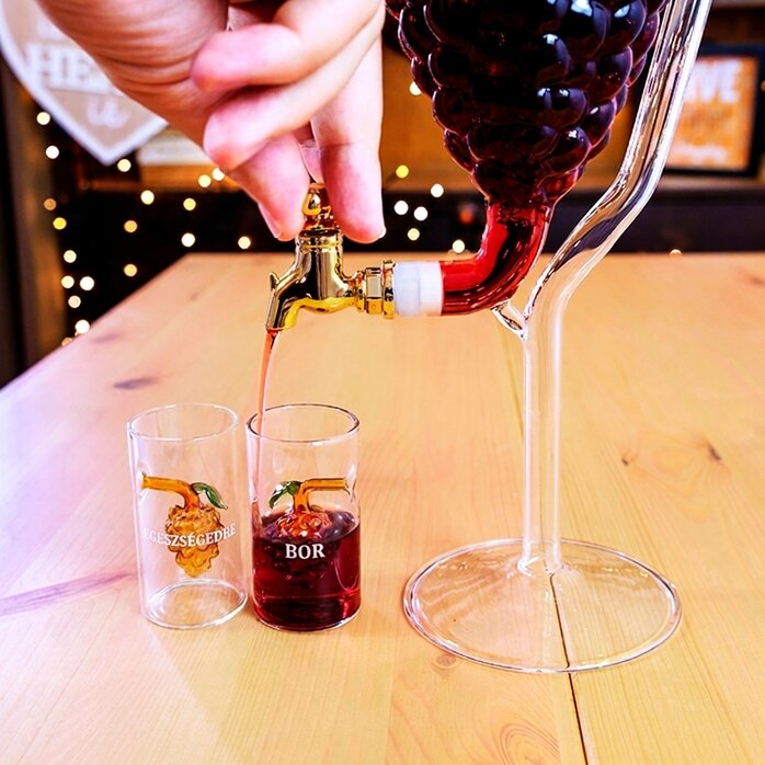 Brandy palack és 2 pohár szett