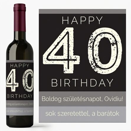 Személyre szabott bor - Boldog születésnapot!