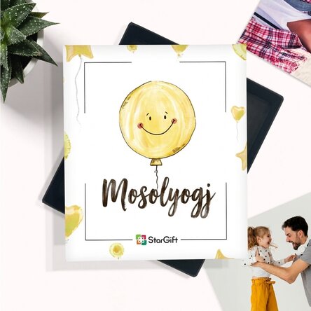Emlékdoboz - 32 fénykép üzenettel - mosolygós modell