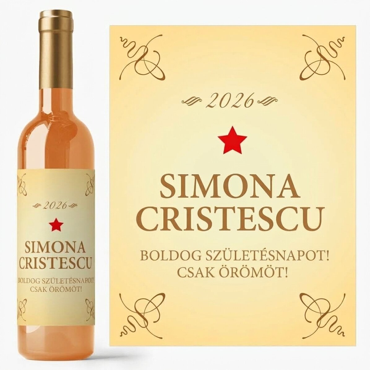 Személyre szabott bor - Klasszikus születésnap