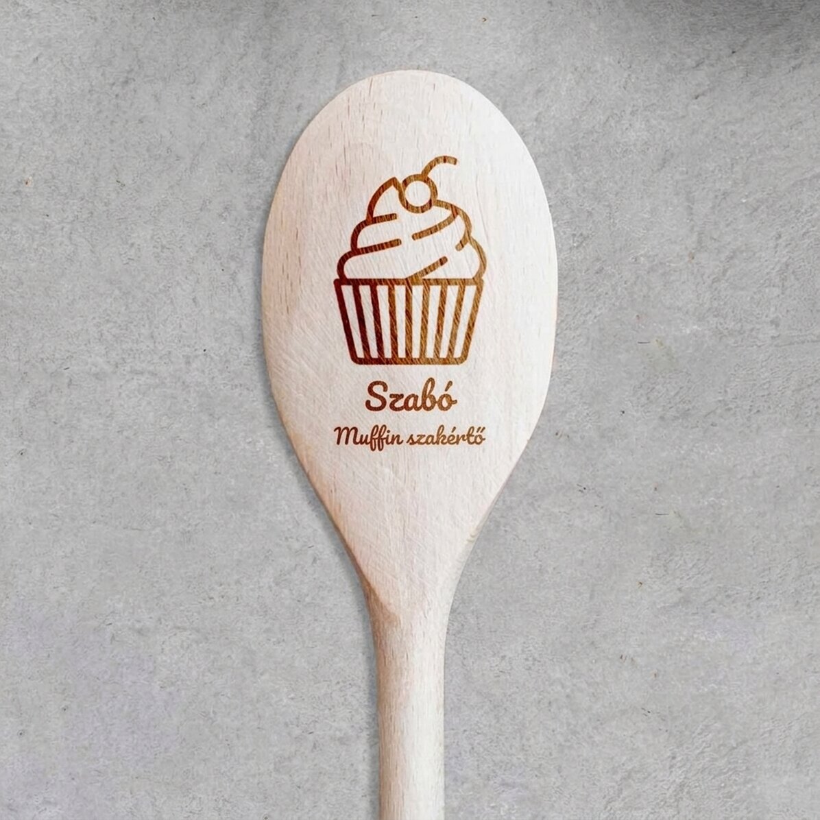 Személyre szabott fakanál - Muffins Expert