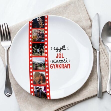 Személyre szabott tábla 6 fotóval – Egyél jól, utazz sokat!