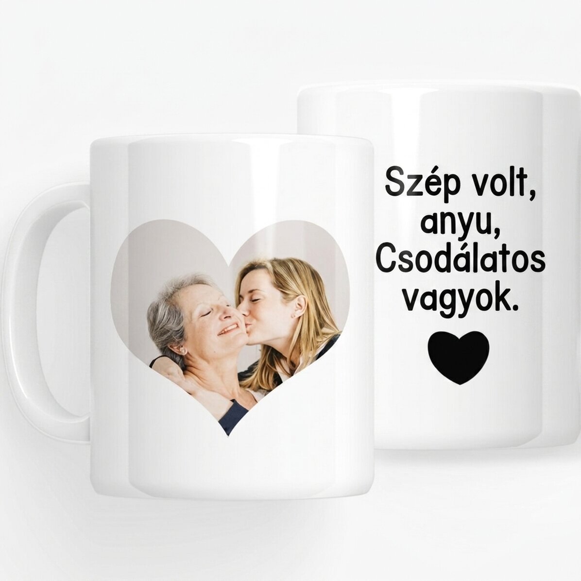 Személyre szabott bögre fotóval és szöveggel – Szép munka, anya!