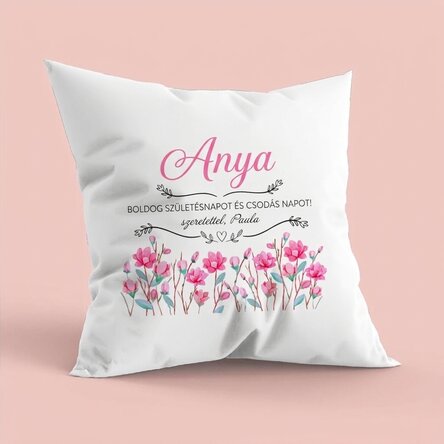 Személyre szabott párna szöveggel - Anya