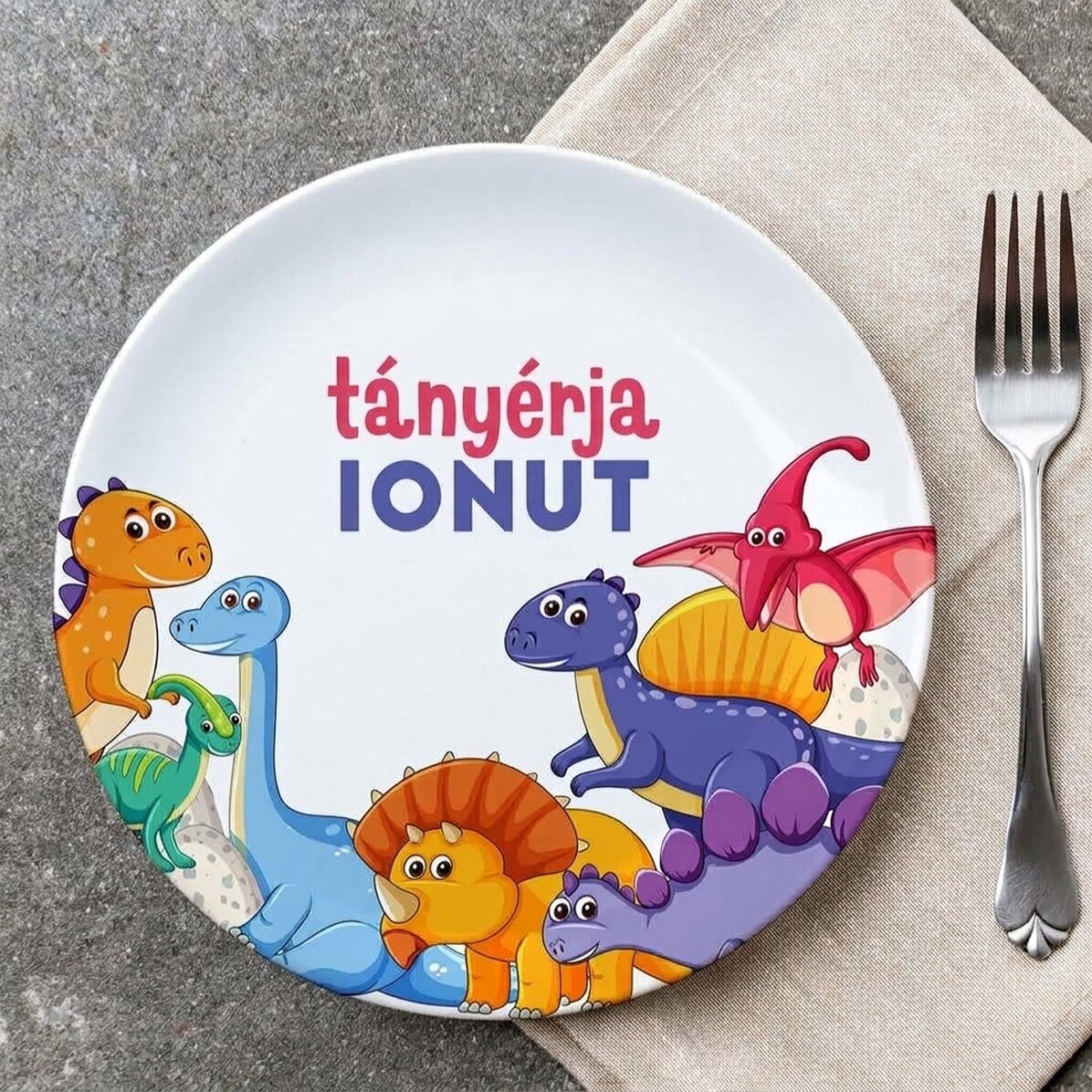 Személyre szabott tábla szöveggel - Dinosaurusok
