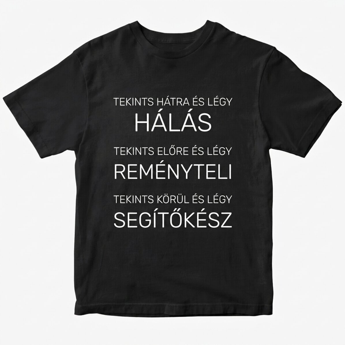 Személyre szabott póló szöveggel - portré