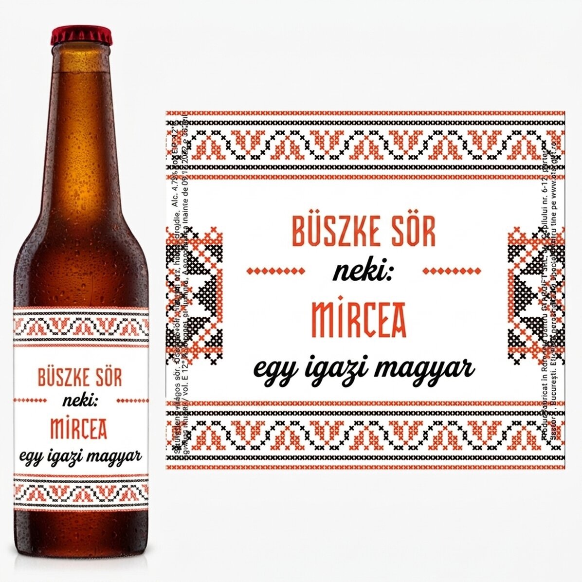 Személyre szabott sör szöveggel - Büszke sör
