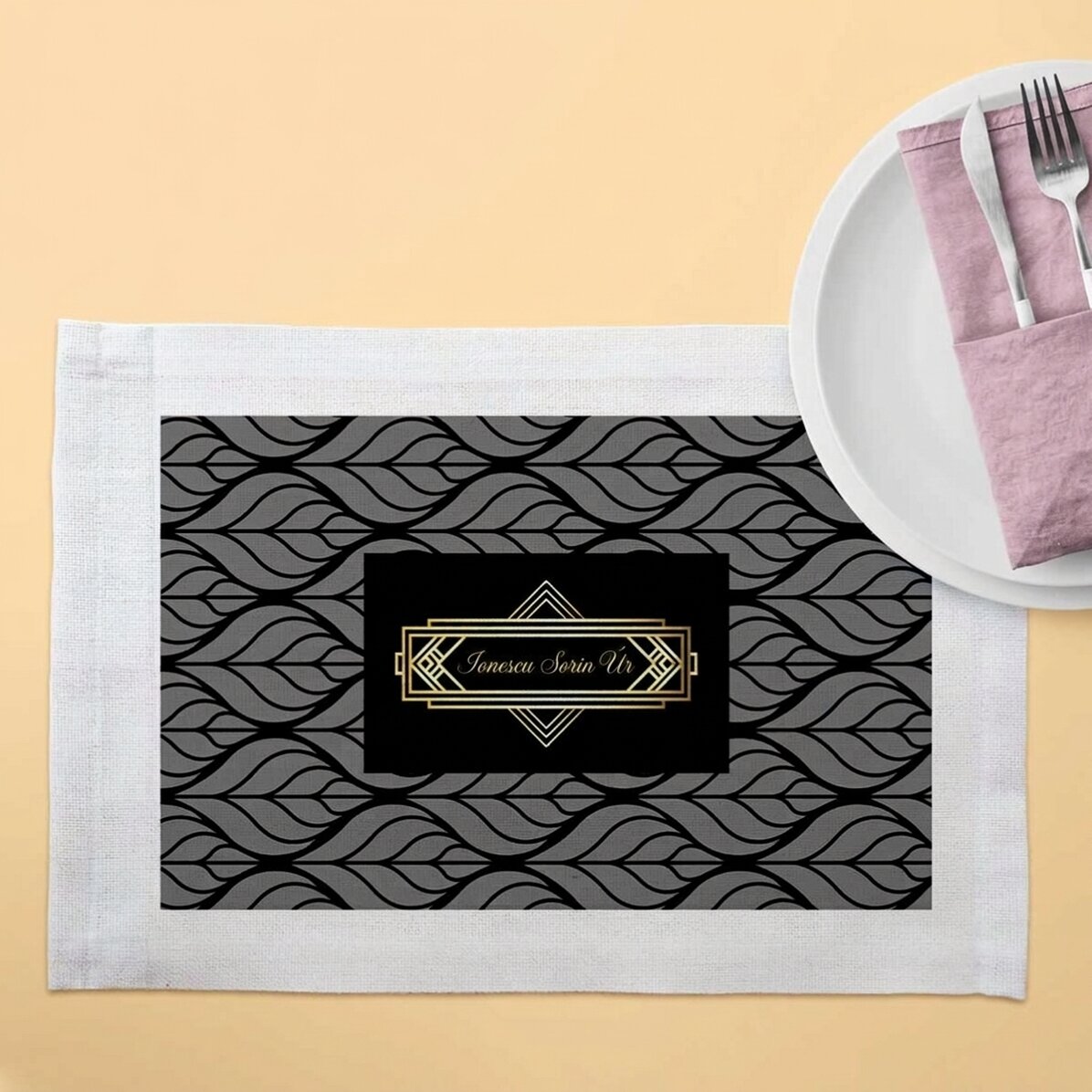 Személyre szabott rendszámtábla tartó - Elegance stílus