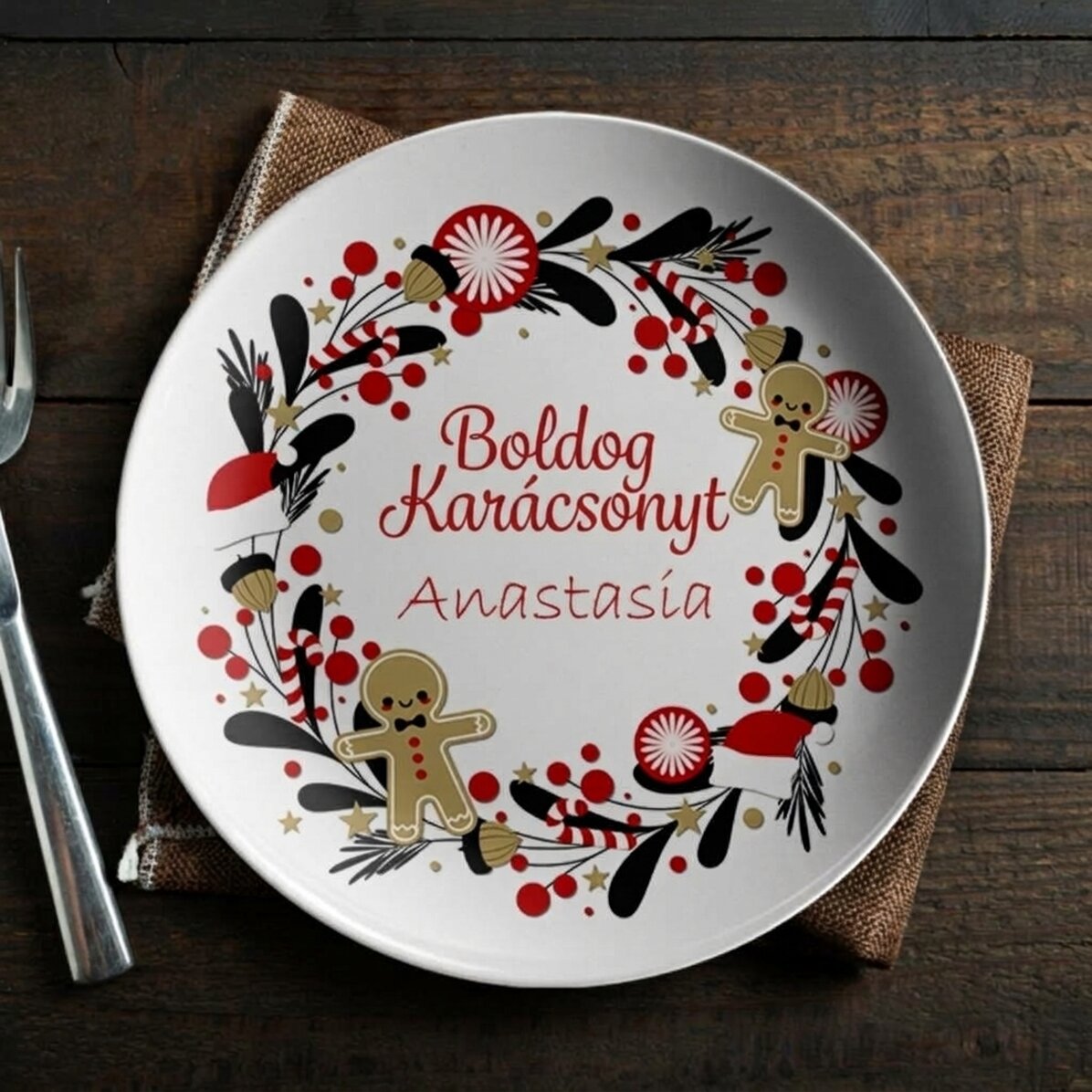 Személyre szabott tábla szöveggel - Mézeskalács