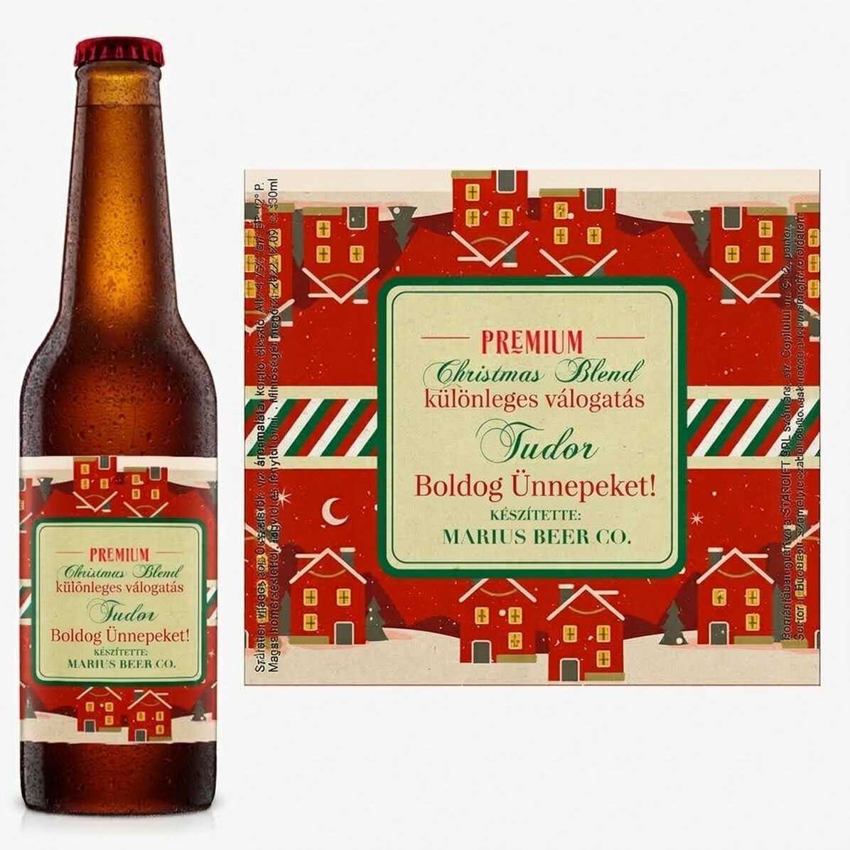 Személyre szabott sör szöveggel - Vintage Christmas Blend