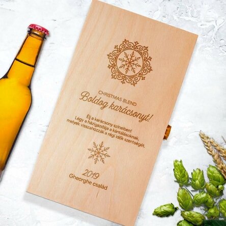 Személyre szabott sörösdoboz három palackhoz – Christmas Blend
