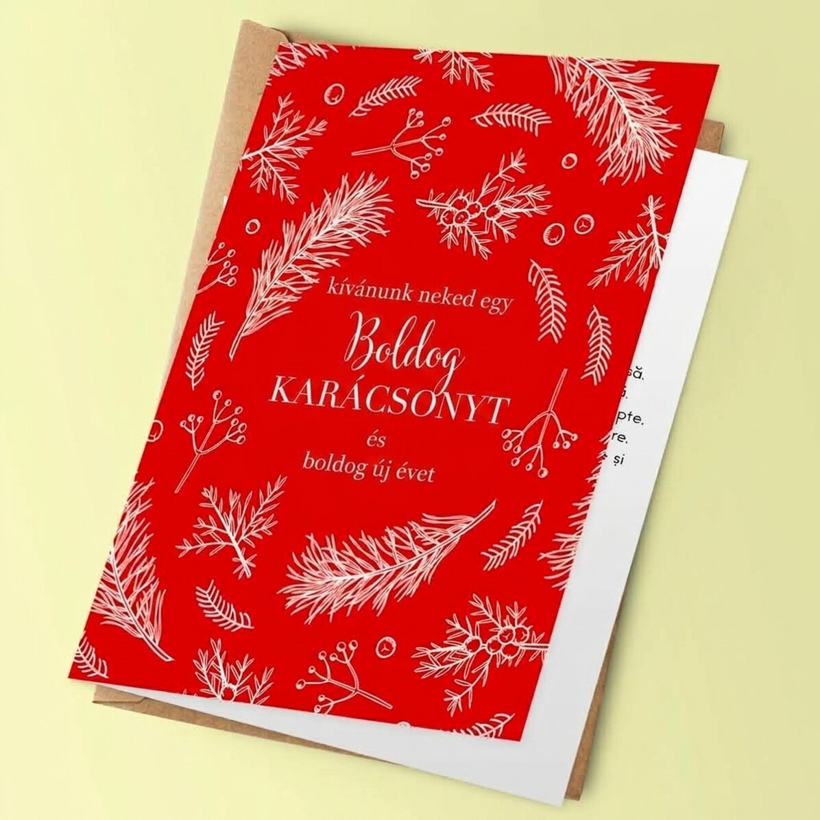 Személyre szabott üdvözlőkártya szöveggel - Model Pin 2
