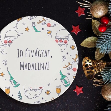 Személyre szabott tábla szöveggel - Részeg Mikulás