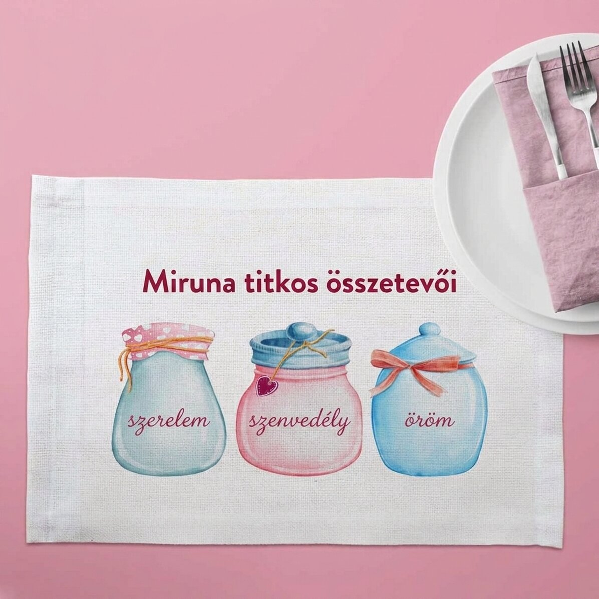 Személyre szabott tányértartó - Jars with love