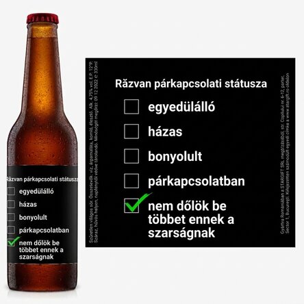 Személyre szabott sör szöveggel - Egyedi