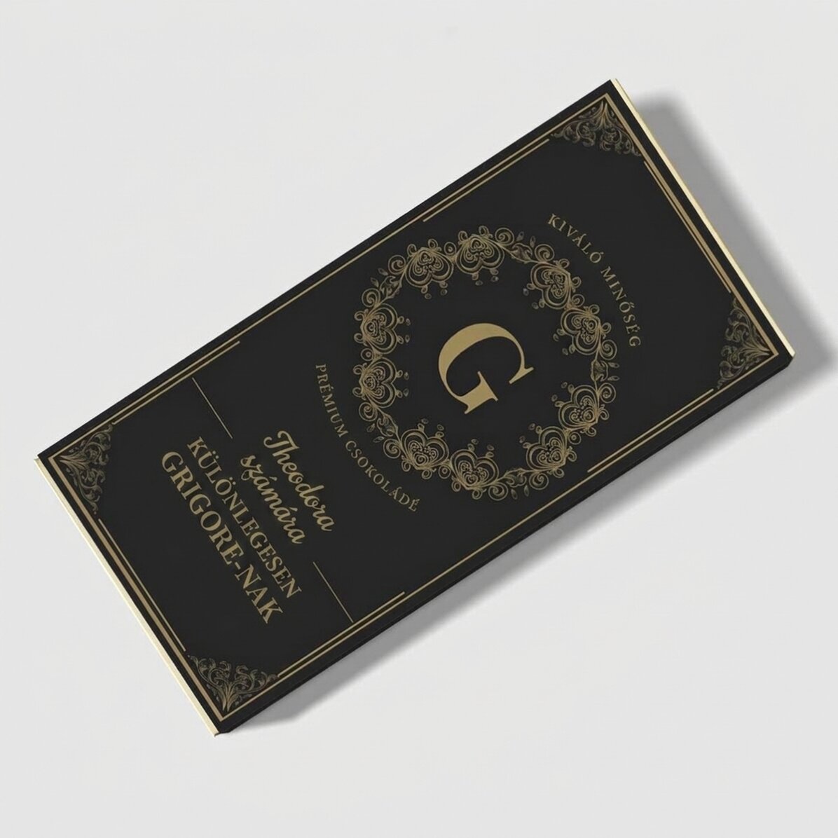 Személyre szabott csokoládé szöveggel - Monogram