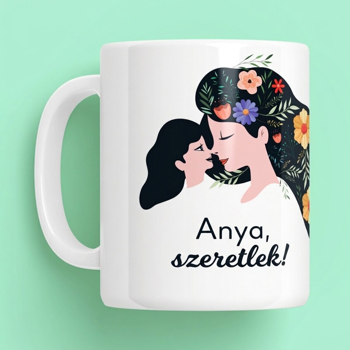 Személyre szabott bögre szöveggel - Anya, szeretlek!