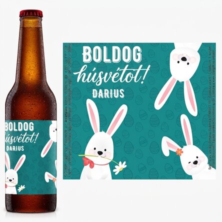 Személyre szabott sör szöveggel - Boldog húsvétot!
