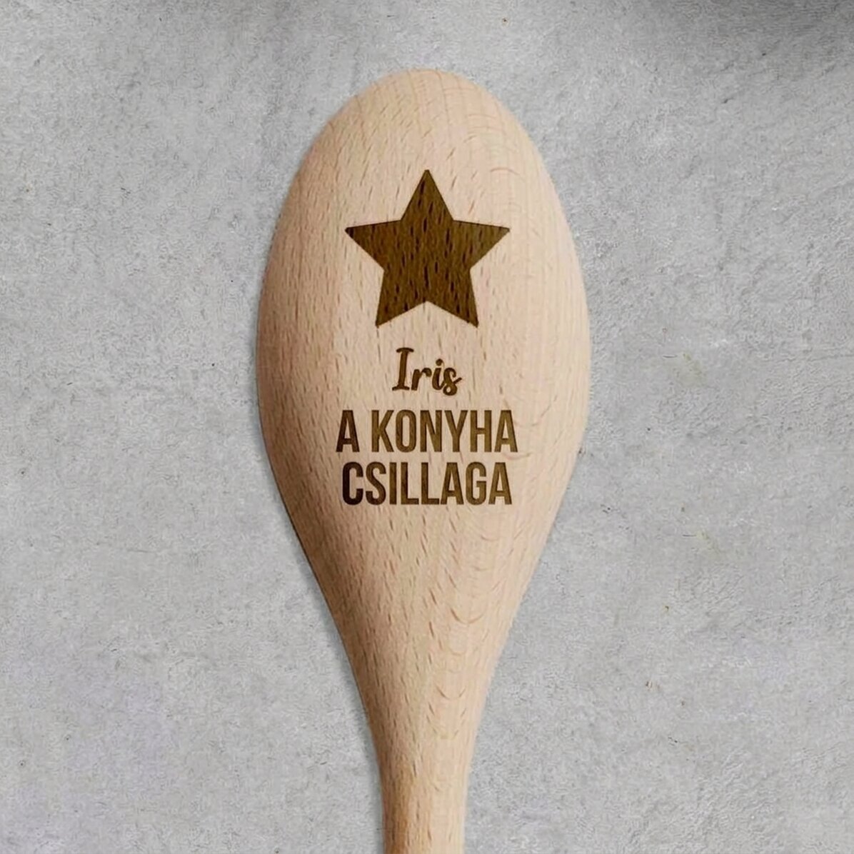 Személyre szabott fakanál - Csillag