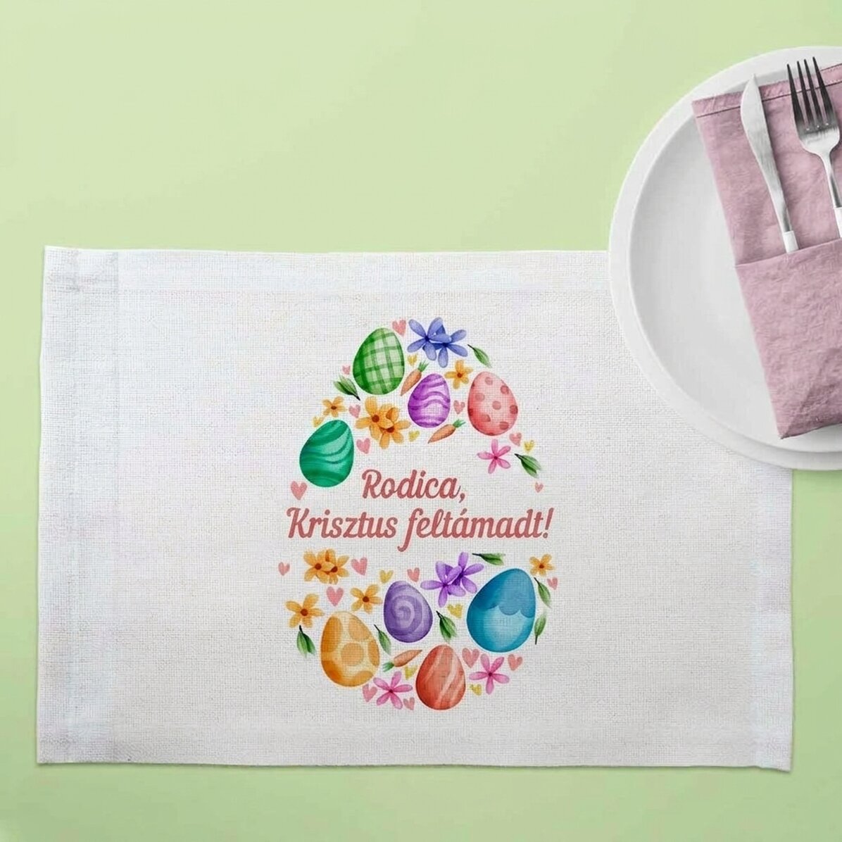 Személyre szabott tányértartó - Krisztus feltámadt!