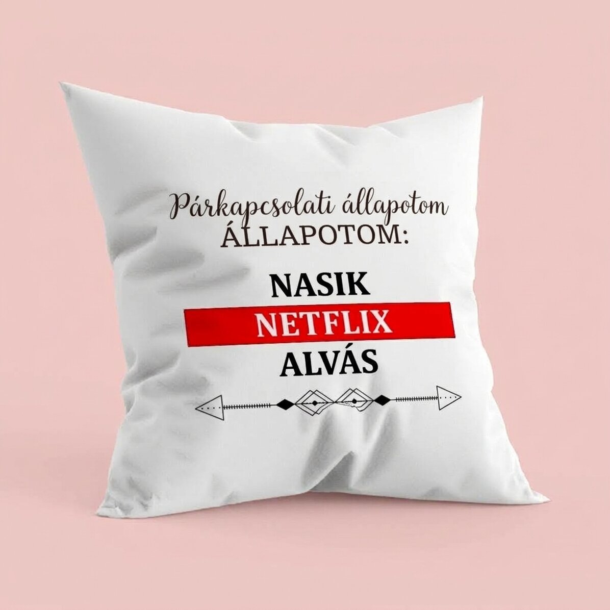 Személyre szabott párna szöveggel - Kapcsolat állapota