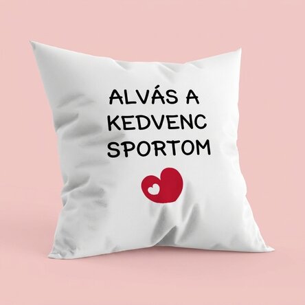Személyre szabott párna szöveggel - Kedvenc sport