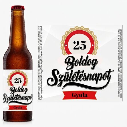 Személyre szabott sör szöveggel - Boldog születésnapot!