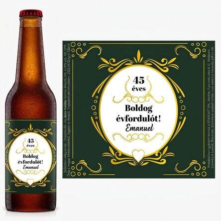 Személyre szabott sör szöveggel - Boldog évfordulót!