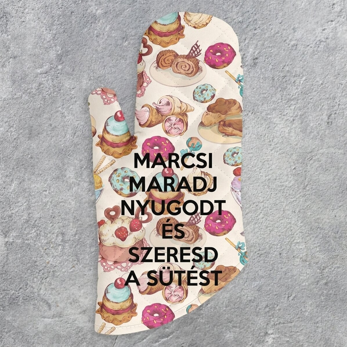 Személyre szabott sütőkesztyű szöveggel - Keep Calm
