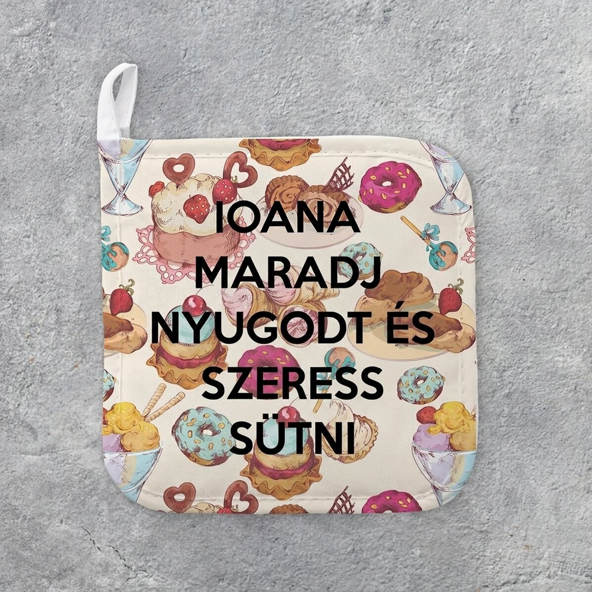 Személyre szabott forró edényfogó szöveggel - Keep Calm