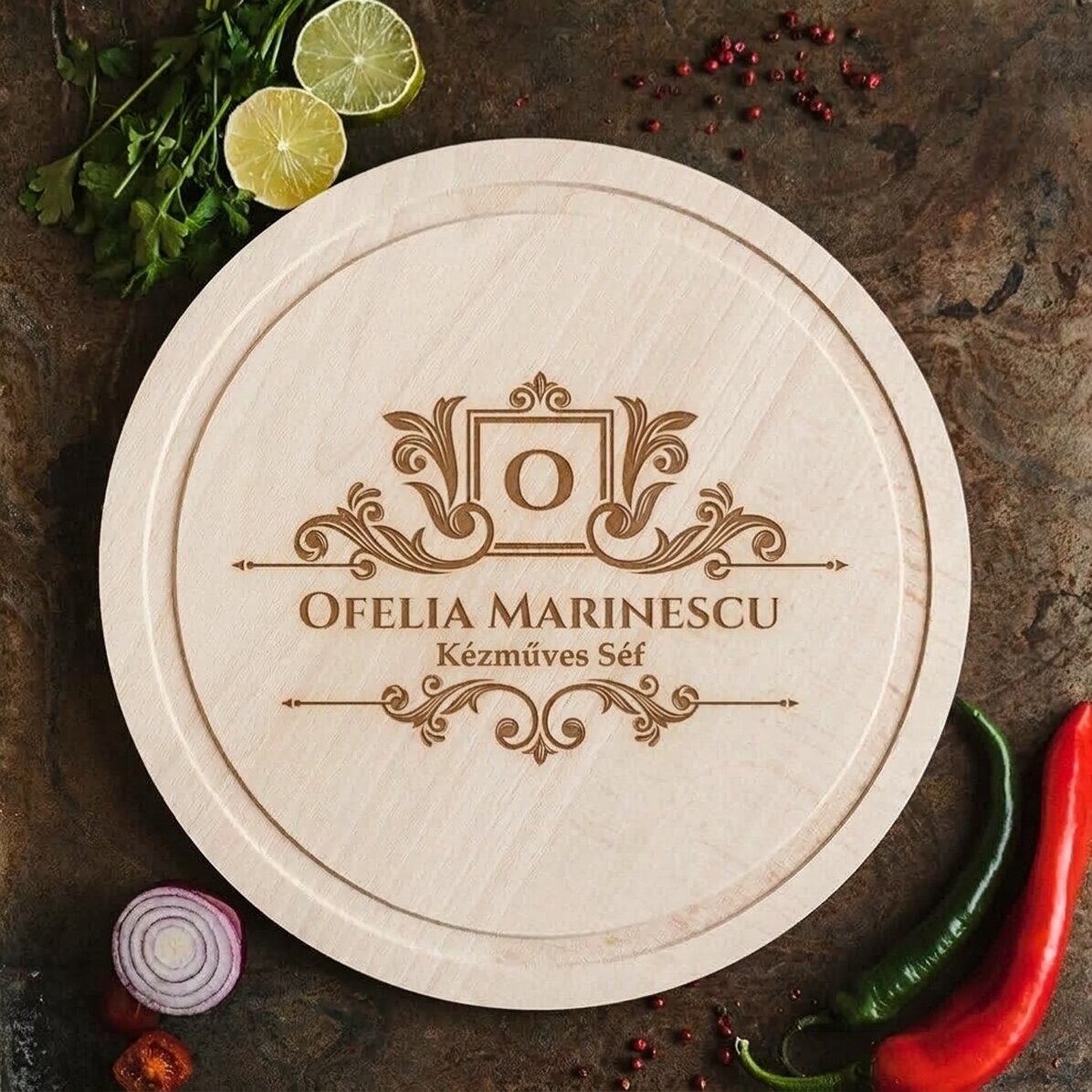 Személyre szabott kerek aprító - Premium Chef