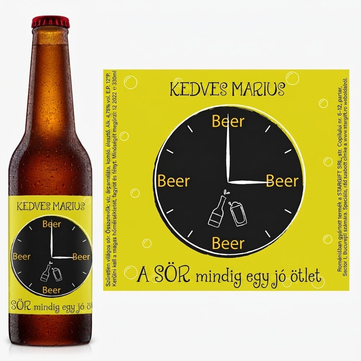 Személyre szabott sör szöveggel - A sör mindig jó ötlet