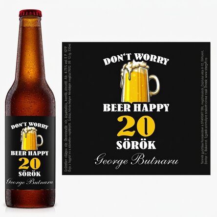 Személyre szabott sör szöveggel - Beer happy!