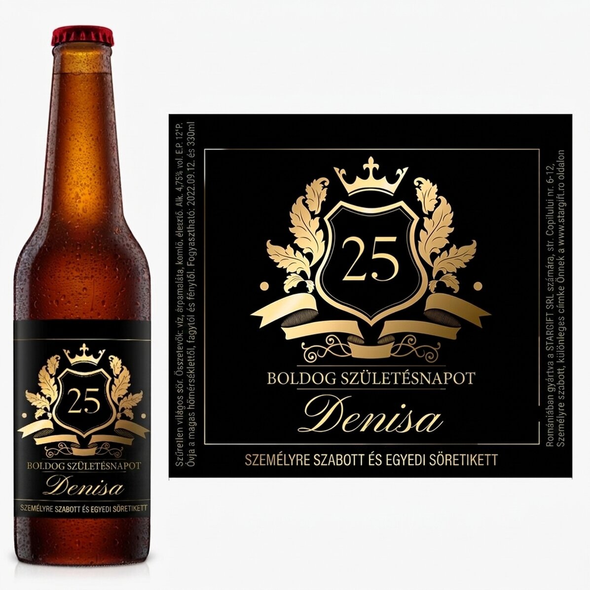 Személyre szabott sör szöveggel - Royalty