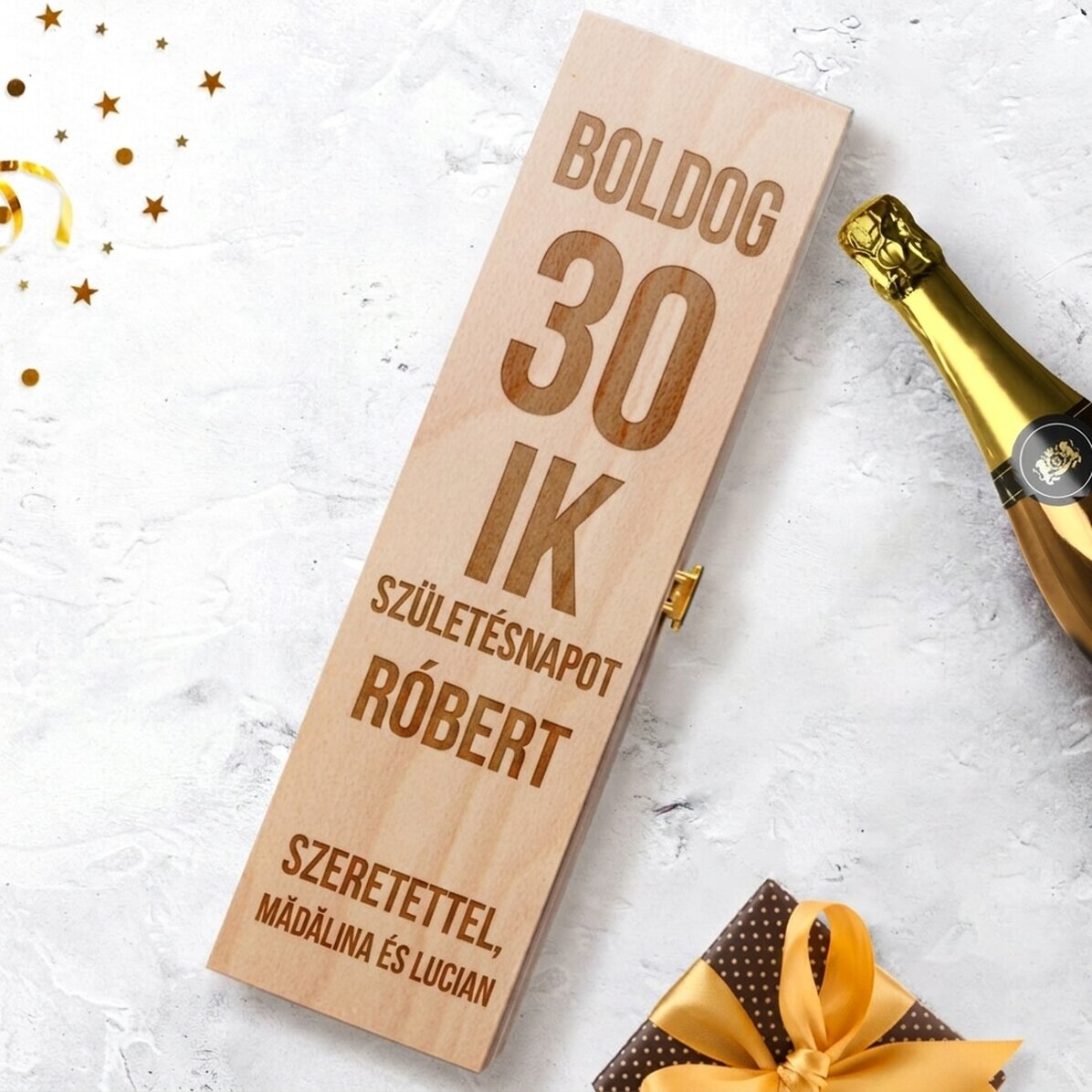 Személyre szabott pezsgődoboz - Boldog születésnapot!