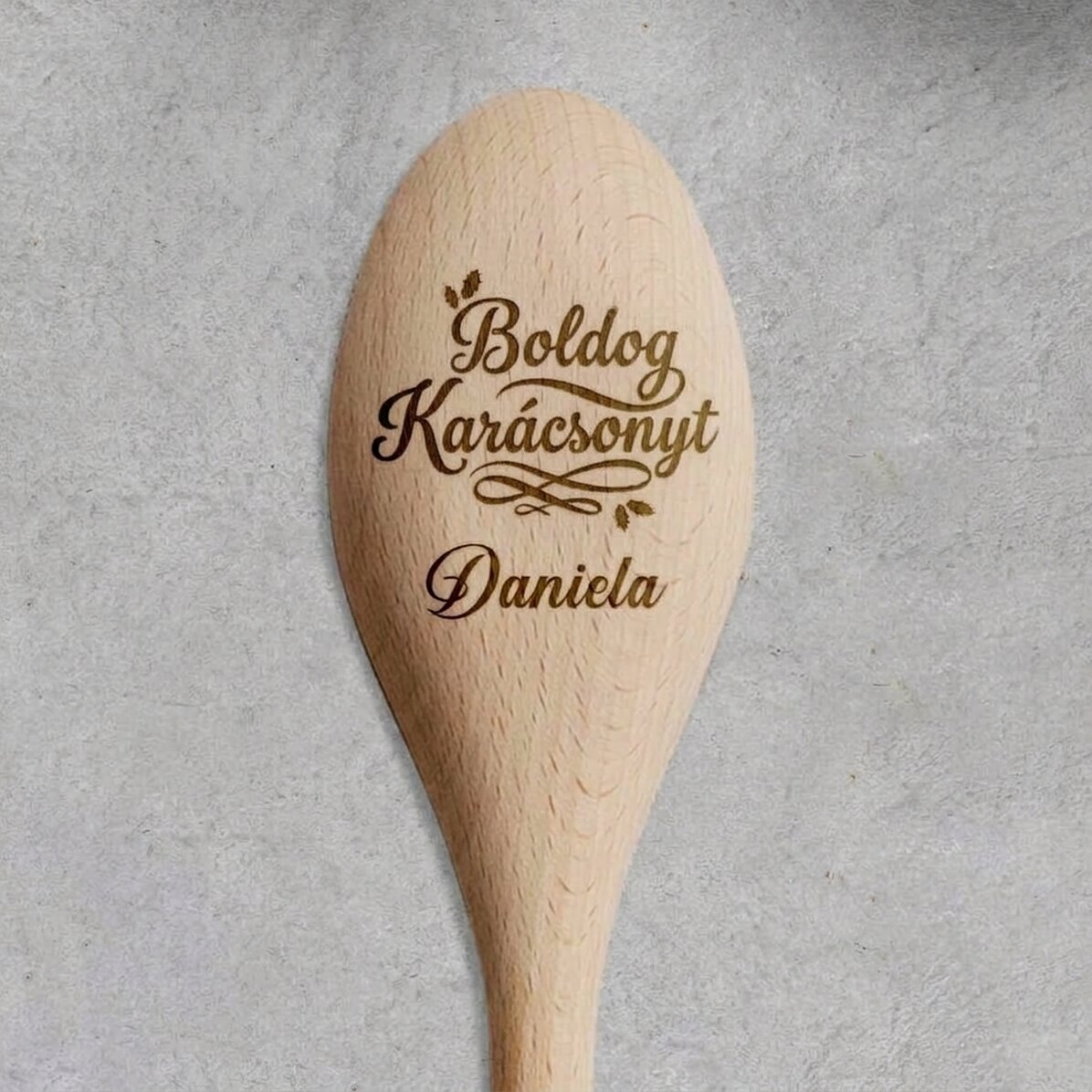 Személyre szabott fakanál - Boldog karácsonyt kívánok!