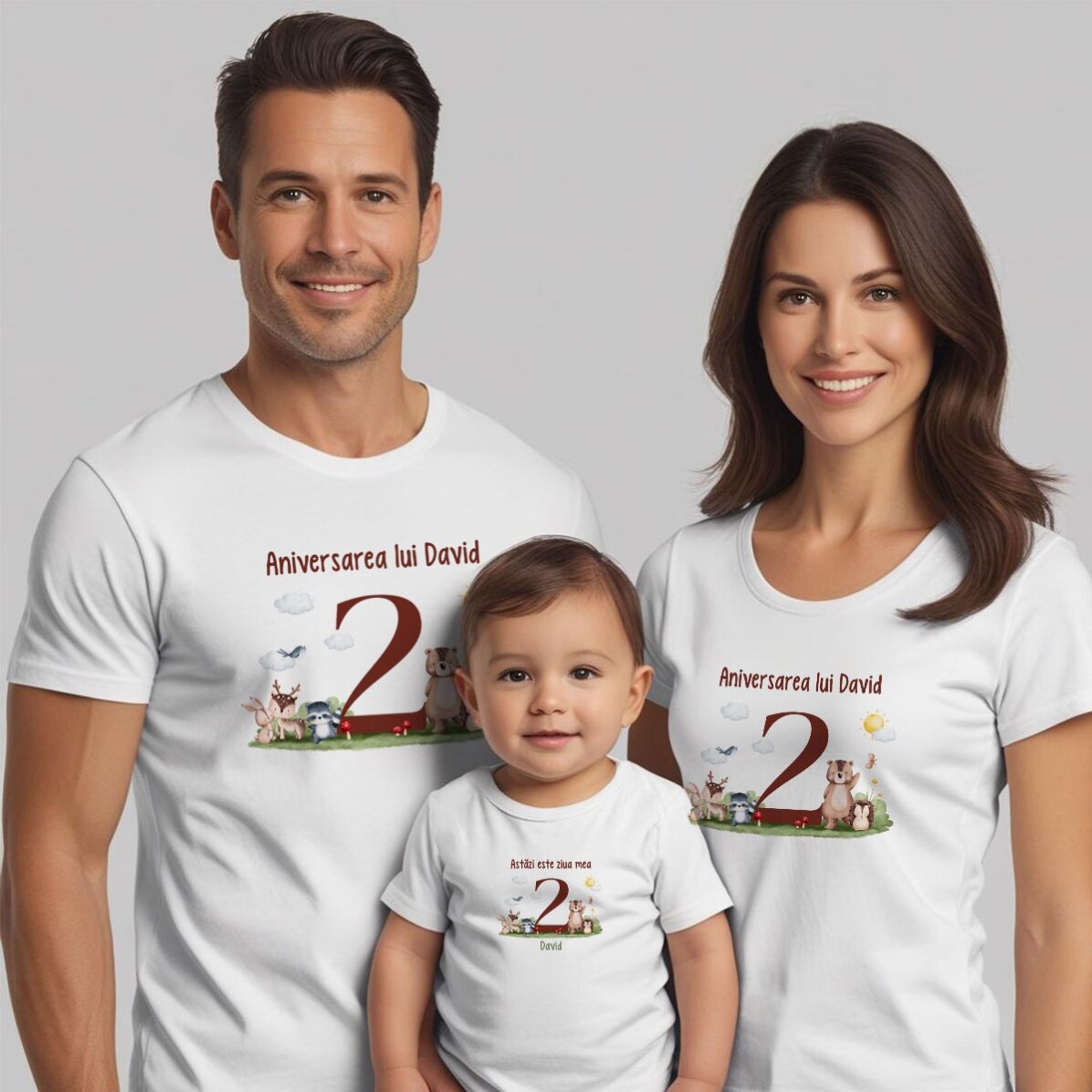 Tricou din bumbac pentru copii/adulți personalizat - Animals