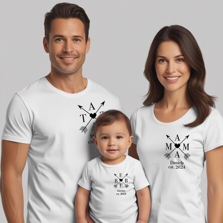 Tricou din bumbac pentru copii/adulți personalizat - Family