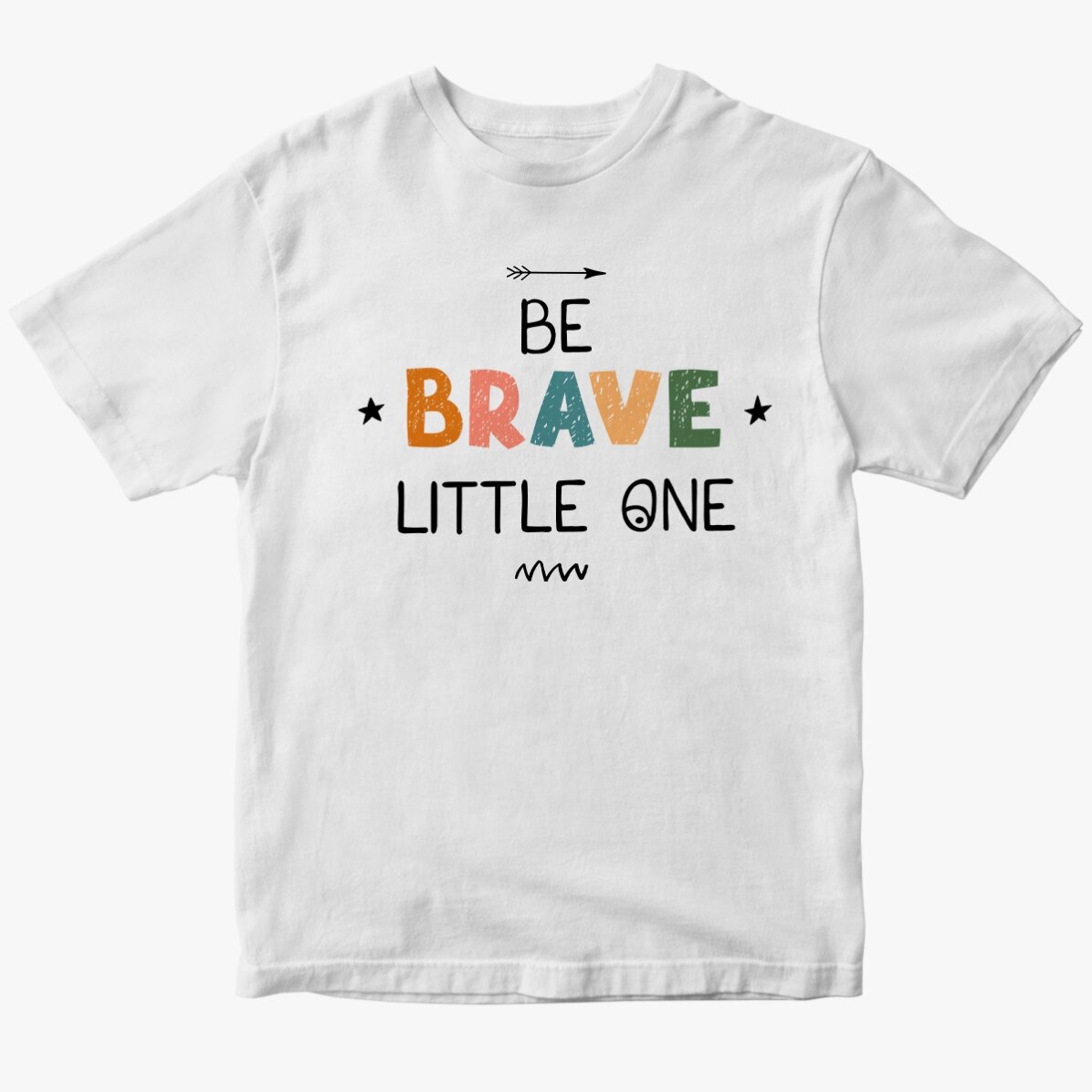 Tricou din bumbac pentru copii personalizat - Be brave little one
