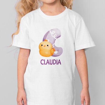 Tricou din bumbac pentru copii personalizat cu nume - Cute 