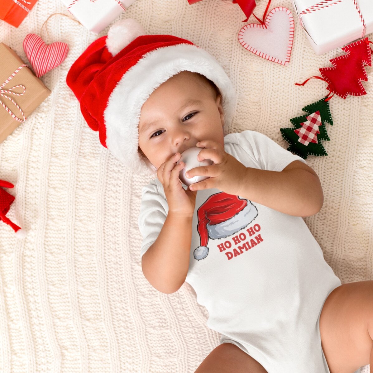 Tricou din bumbac pentru copii personalizat cu text - Crăciun