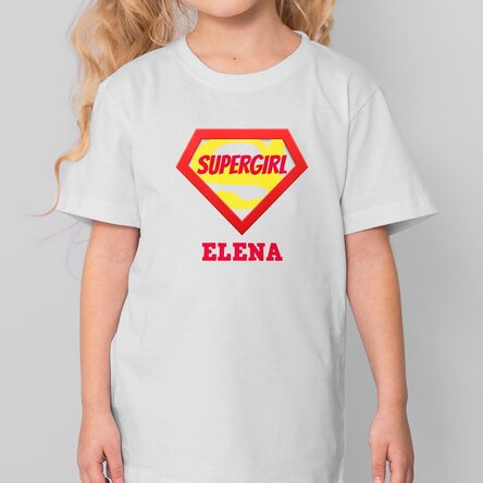 Tricou din bumbac pentru copii personalizat cu text - Supererou