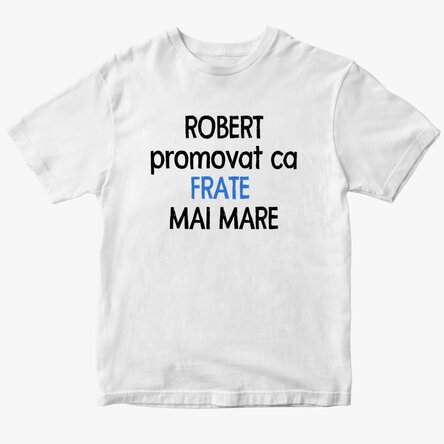 Felirattal személyre szabott pamut póló gyerekeknek
