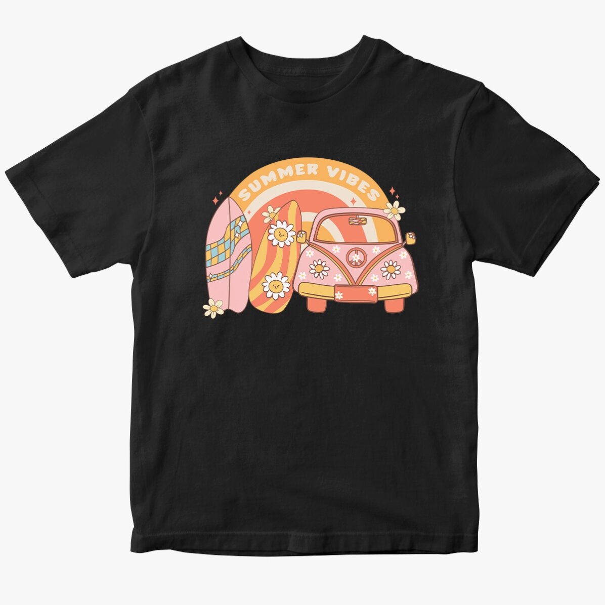 Tricou din bumbac pentru copii personalizat - Summer vibes